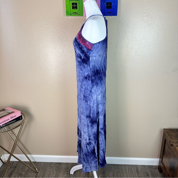 Maxi DressSleeveless Tie Dye Multicolor Summer Large Spring Sundress Beach (New) - Picture 12 of 12